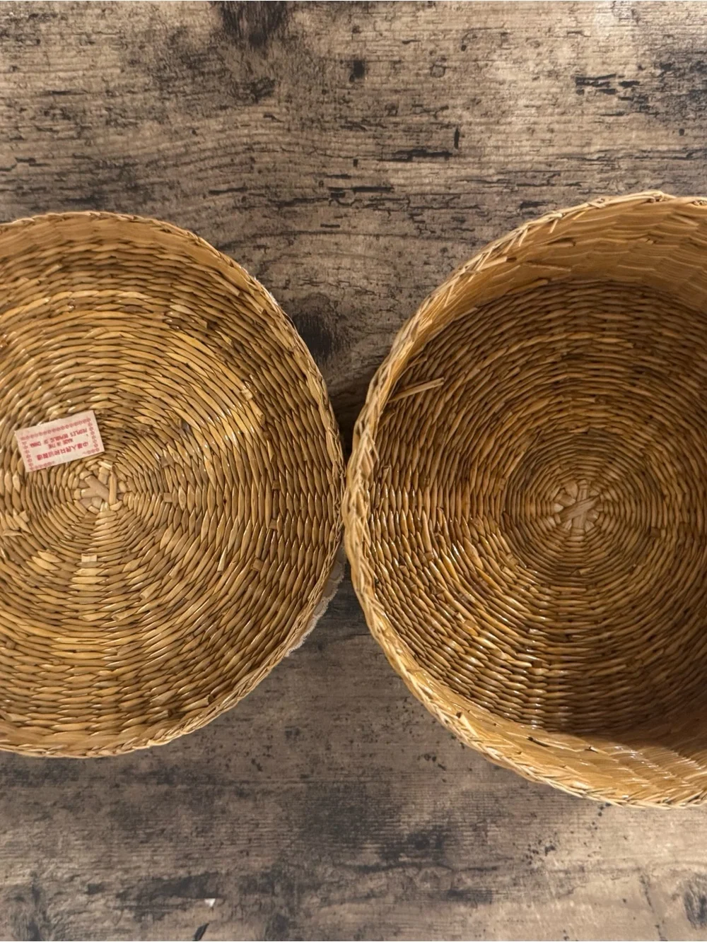 Vintage Wicker Sewing Basket with Quilt Top Lid